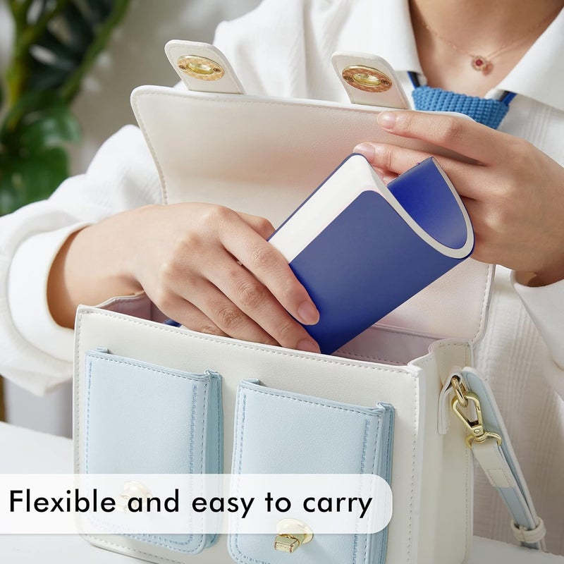 Feela 8 Pack Soft Cover Journal Bulk, Notebooks College Ruled for Work, Lined Travel Journal for Women Men, Note Taking Notebook School Supplies Business Writing, 8.2” x 5.5”, A5, Navy - Image 5